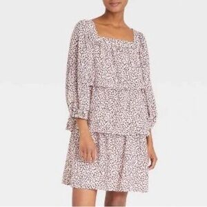 Who What Wear Pink Layered Tiered Ruffle Mini Dress Size
XS